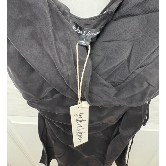 NEW For Love & Lemons Kyra Mini Cutout Black Dress, NWT, Women's Size L - Picture 8 of 10